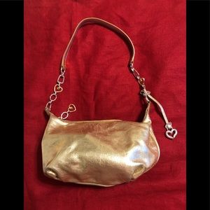 Brighton shoulder handbag silver and gold